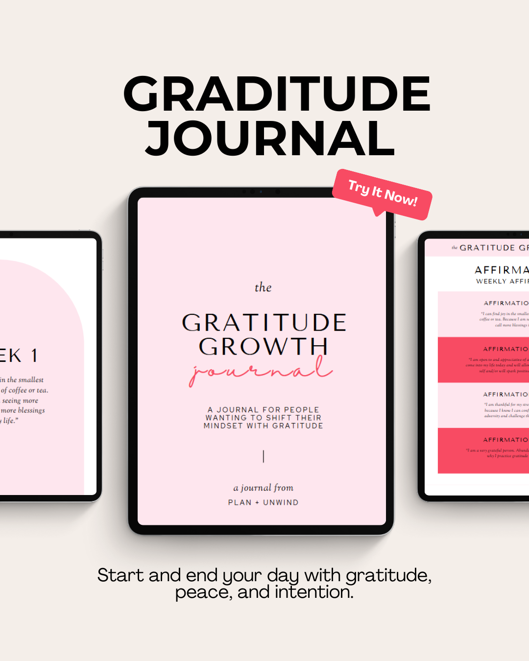 Gratitude Journal Digital |Instant Download