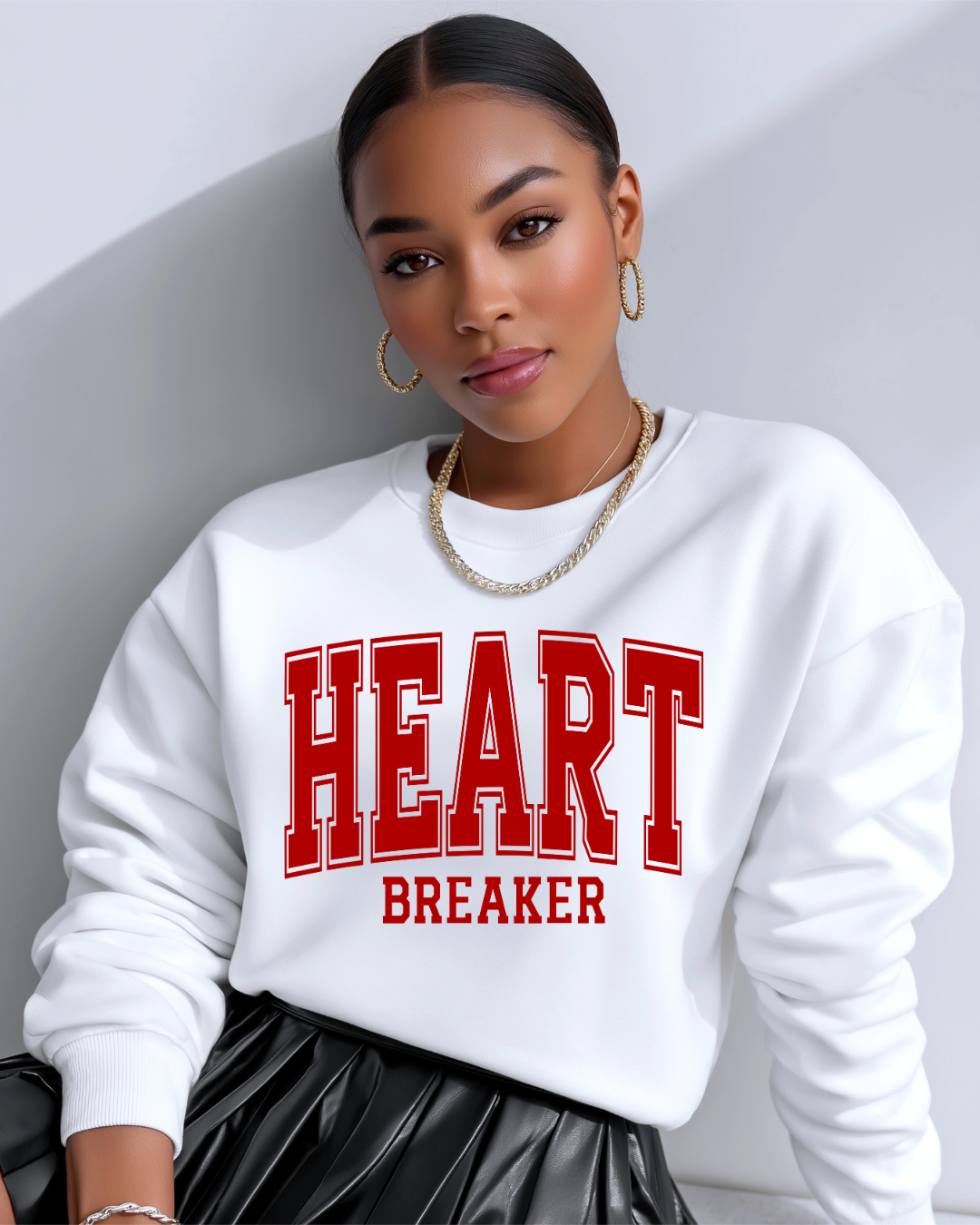 HEART BREAKER Varsity Crewneck