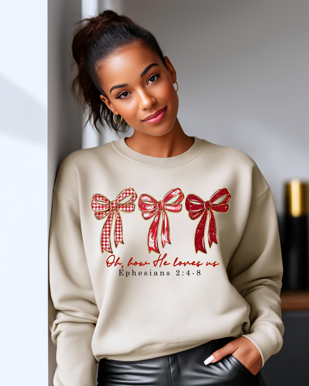 “Oh, How He Loves Us” Faith Valentine Crewneck (Ephesians 2:4–8)