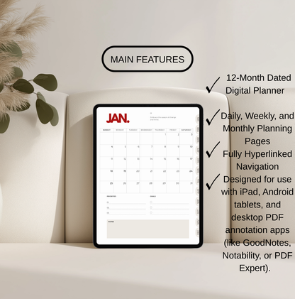 The Simple Daily Planner for Busy Moms | Fully Hyperlinked |Instant Digital Download