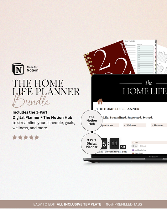 The Home Life Digital Planner + The Home Life Notion Hub