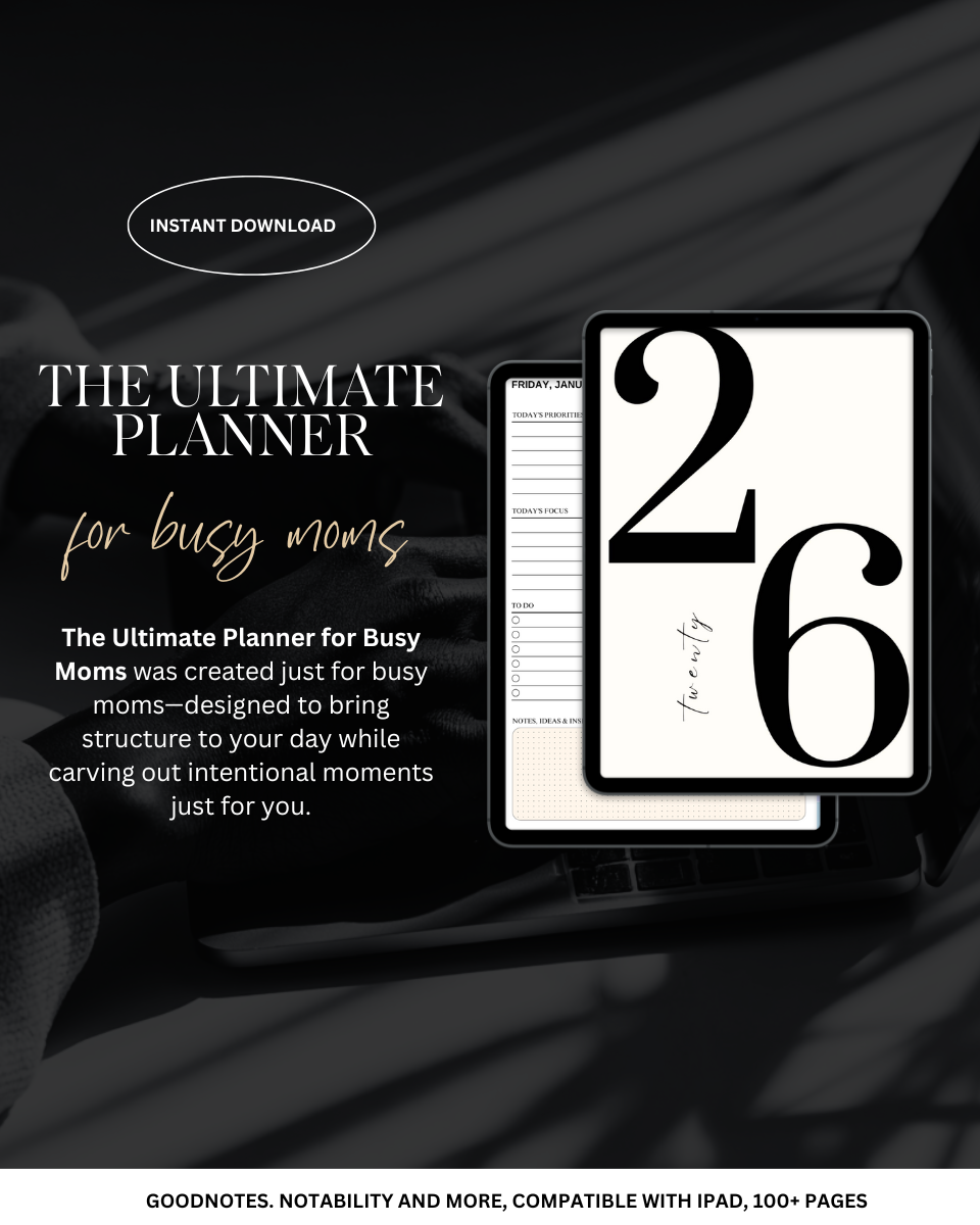 The Ultimate Digital Planner for Busy Moms | Fully Hyperlinked |Instant Download