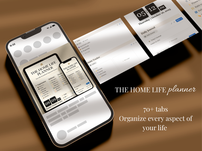 The Home Life Planner (Notion Hub Edition) 80+Planner Tabs |Instant Download