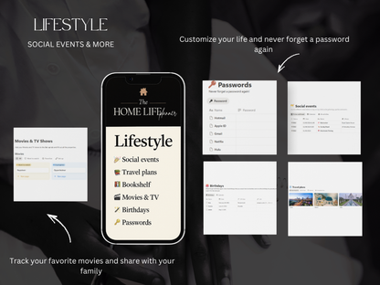 The Home Life Planner (Notion Hub Edition) 80+Planner Tabs |Instant Download