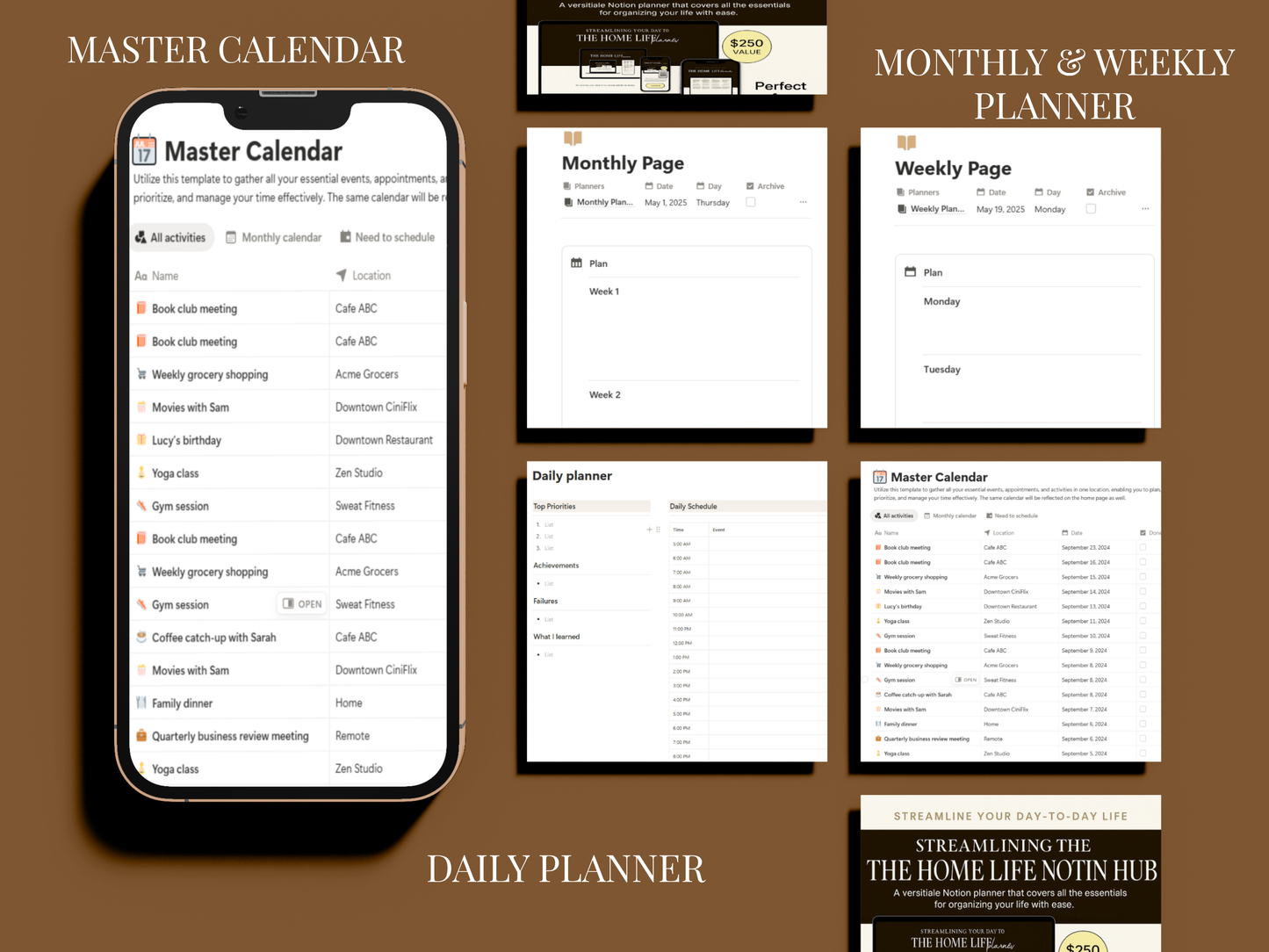 The Home Life Planner (Notion Hub Edition) 80+Planner Tabs |Instant Download