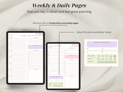 The Ultimate Digital Planner for Busy Moms | Fully Hyperlinked |Instant Download